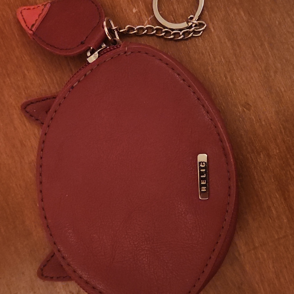 Reluc Fox-Shaped Kids Coin Purse - Brown, Orange and White - Picture 2 of 7